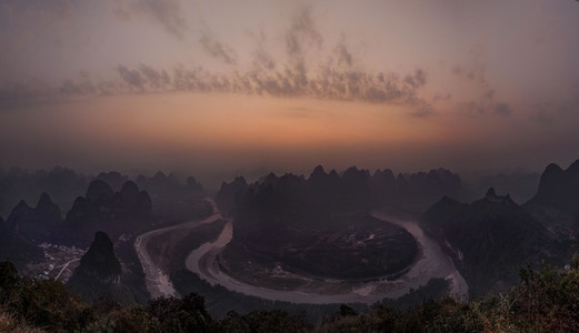 桂林-大面山-旅行-风光-晨曦 图片素材