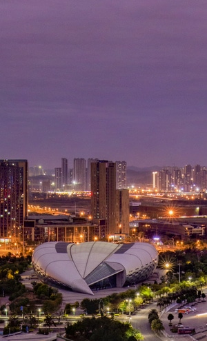 高楼-体育馆-风光-日落-晚霞 图片素材