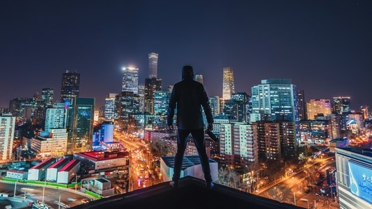 城市-夜景-北京-建筑-人像 图片素材