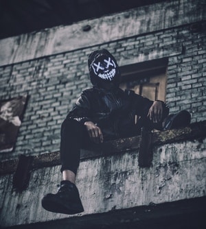 北京-建筑-人像-头套-面具 图片素材