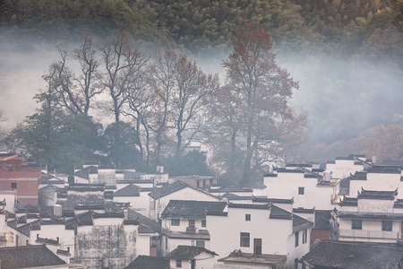风光-旅拍-徽派建筑-日出-民居 图片素材