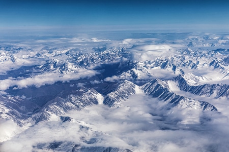 风光-旅拍-云层-雪山-飞机 图片素材