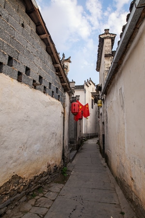 你好2020-旅拍-马头墙-古建筑-道路 图片素材