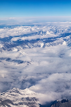 风景-风光-旅拍-雪山-飞机 图片素材