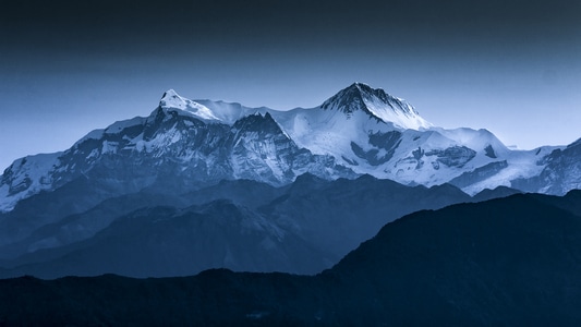 风光-日出-雪山-旅拍-尼泊尔 图片素材