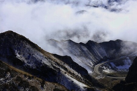 冬景-雪山-山-山峰-山脉 图片素材