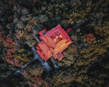 光线-景点-风景-色彩-古建筑 图片素材