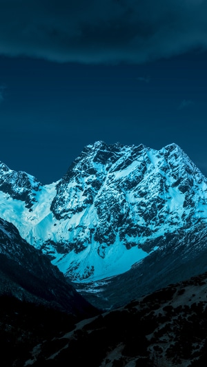 云南-214国道-雪山-蓝-白马雪山 图片素材