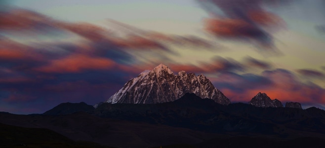 川西-雅拉神山-雅拉神山-山-山峰 图片素材