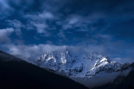 雪山-蓝-你好2020-风景-自然风光 图片素材