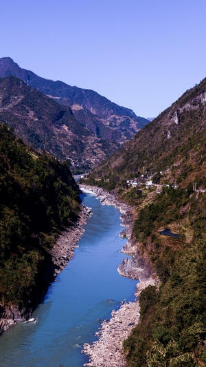 云南-怒江-怒江大峡谷-冬季-冬天 图片素材
