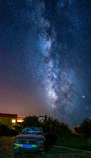 蓝-川西-若尔盖-星空-银河 图片素材