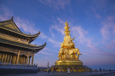 天下名山-中国文化-寺庙-峨眉山-金顶 图片素材