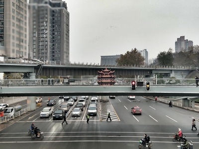 生活-城市-记录-武汉-天桥 图片素材
