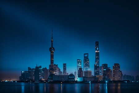 风光-夜景-城市-陆家嘴-上海 图片素材