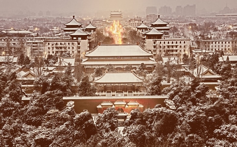 雪景-中轴线-故宫-中轴线-古建筑 图片素材