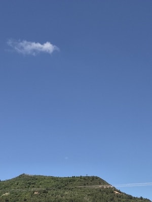 蓝天-小镇-夏季-手机摄影-风景 图片素材