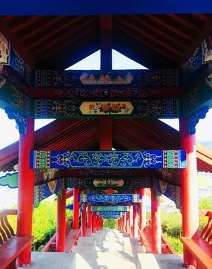 风景-亭子-家乡-西山-廊道 图片素材