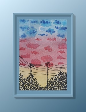 绘画-水彩-风景-剪影-临摹 图片素材