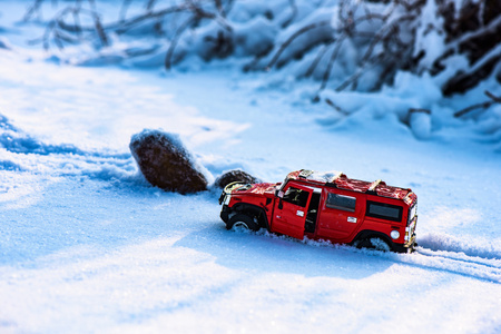 雪世界-雪-车模-自然风光-玩具 图片素材
