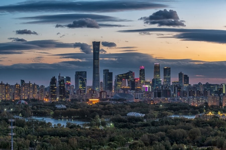 城市-天空-傍晚-城市-建筑 图片素材
