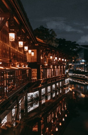 生活-夜景-街道-百姓生活-成都 图片素材