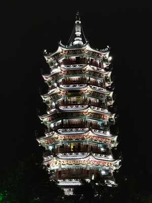 旅行-随手拍-日月双塔-塔楼-古建筑 图片素材