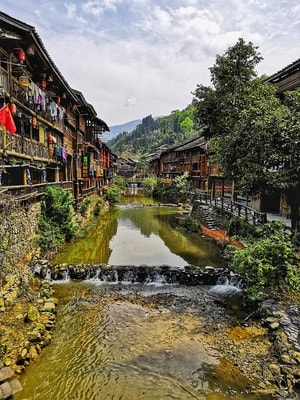 旅行-手机摄影-肇兴侗寨-寨子-古建筑 图片素材