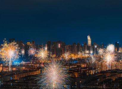 礼花-城市-夜景-城市-城市风光 图片素材