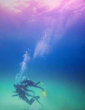 潜水-潜水-潜水员-水下-气泡 图片素材