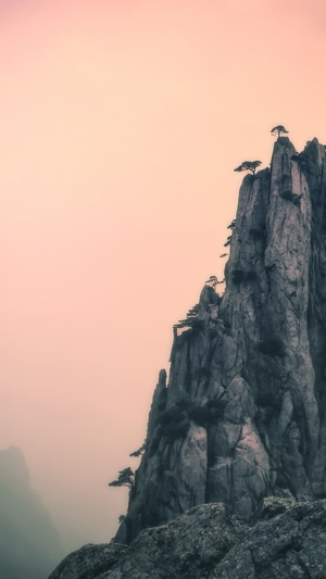 风光-你好2020-黄山-山峰-悬崖 图片素材