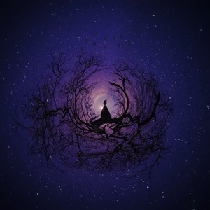 星空-黑夜-创意-佛-树 图片素材