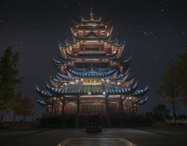 魔幻-建筑-宝塔-光-寺庙 图片素材