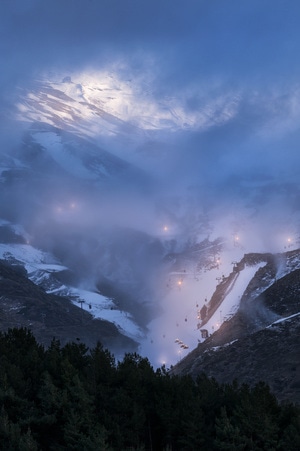 雪山-你好2020-风光-日落-欧洲 图片素材