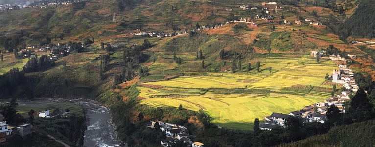 我和我的祖国手机摄影大赛-风光-风景-彝寨-村寨 图片素材