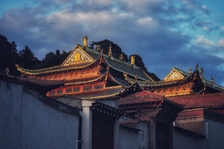 原创作品-每日一图成长计划-夕阳-寺庙-寺庙 图片素材