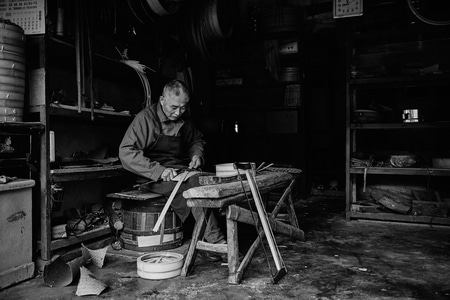 扬州-人文纪实-黑白-老人-工匠 图片素材