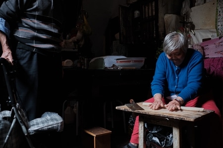上海-人文纪实-木琴-老人-女人 图片素材