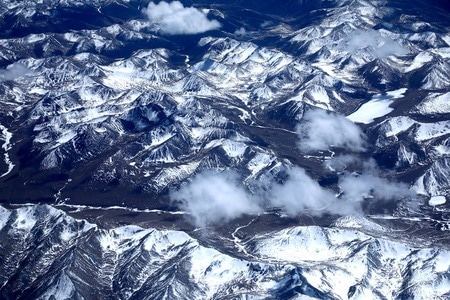 旅行-航拍-青藏高原-山峰-火山 图片素材