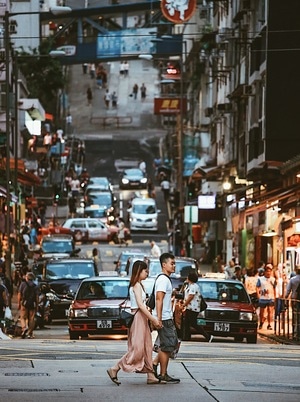 旅行-城市-香港-情侣-男人 图片素材