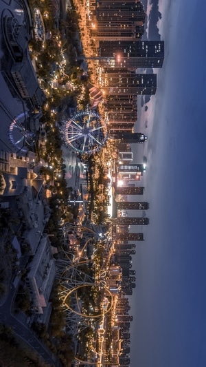 航拍-合肥-城市-夜景-建筑 图片素材