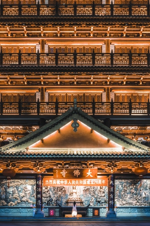 你好2020-城市-大佛寺-古建筑-宗教 图片素材