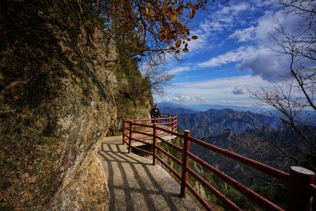 风光-山谷-夕阳-秋色-山峦 图片素材