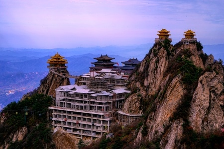 风光-山谷-夕阳-秋色-山峦 图片素材