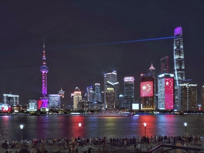 暗黑-城市-建筑-房屋-江面 图片素材