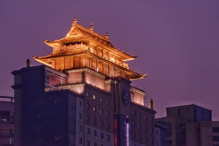 徐家汇-新景-夜景-房屋-建筑 图片素材