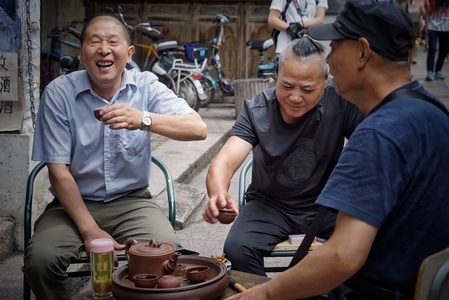 我和我的祖国手机摄影大赛-茶客的休闲生活-男性-男人-茶客 图片素材