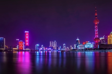 上海-中国加油-城市风光-城市-高楼 图片素材
