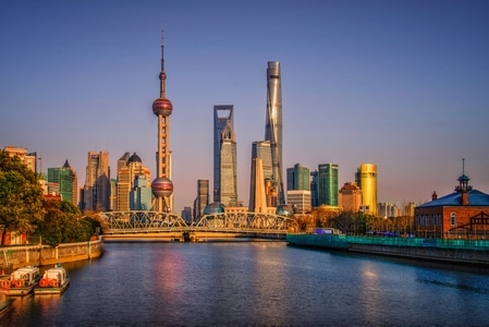 浦江两岸-晚霞-建筑-城市风光-黄浦江 图片素材