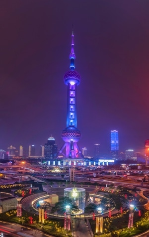 陆家嘴-金融区夜景-城市-城市风光-建筑 图片素材